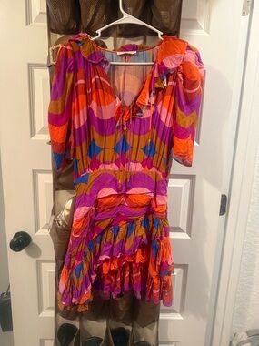 Karlie Vibrant Multicolor Ruffled Mini Dress